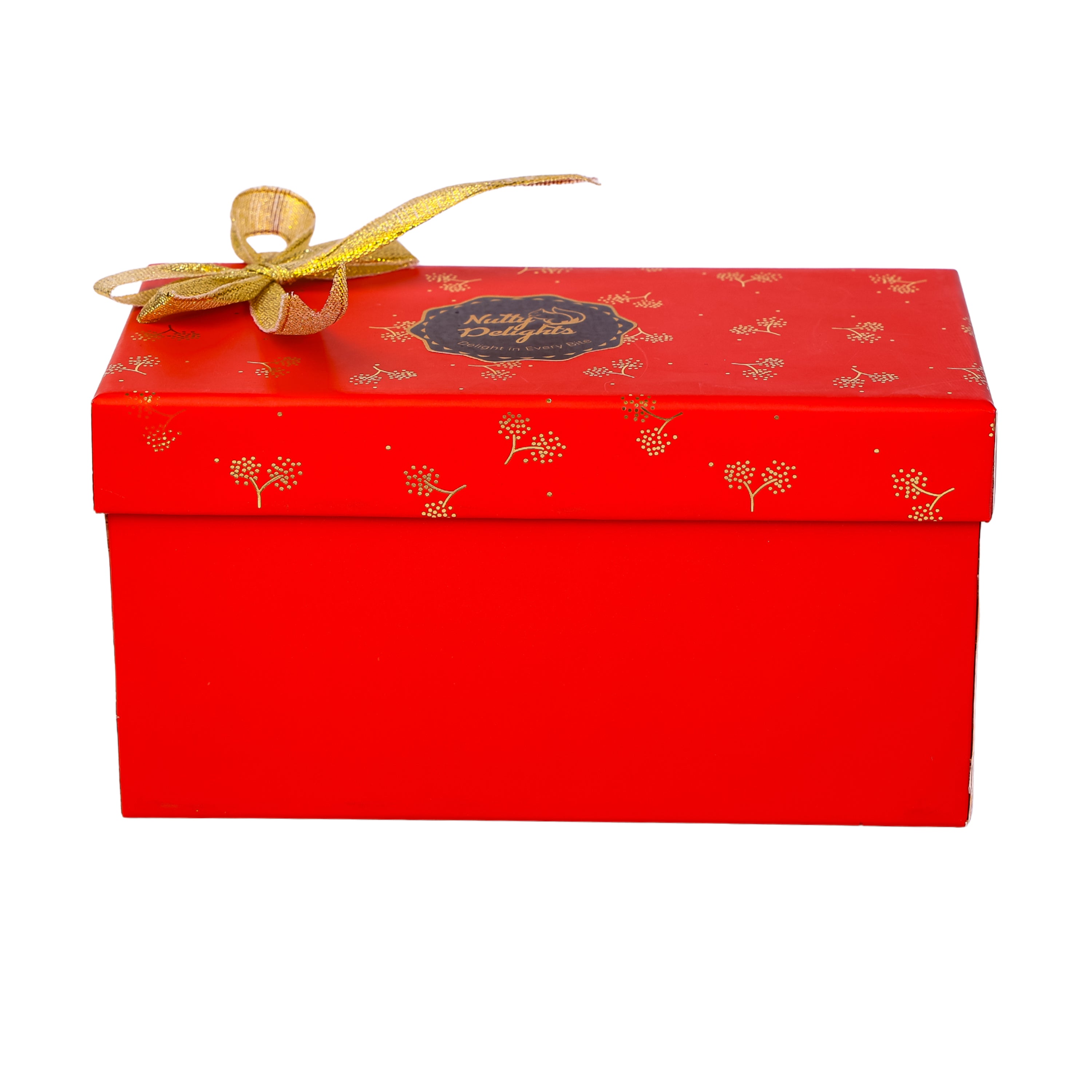 Nutty Delights Different Flavours Dry Fruits Gift Pack | Designer Box with Golden Bow | Healthy Gourmet Gift for All Occasional Festivals & Celebrations