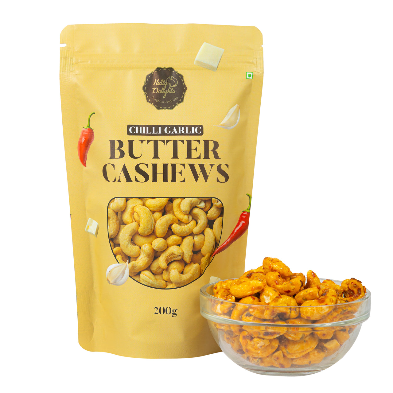 Chilli Garlic Butter Cashew - 200GM