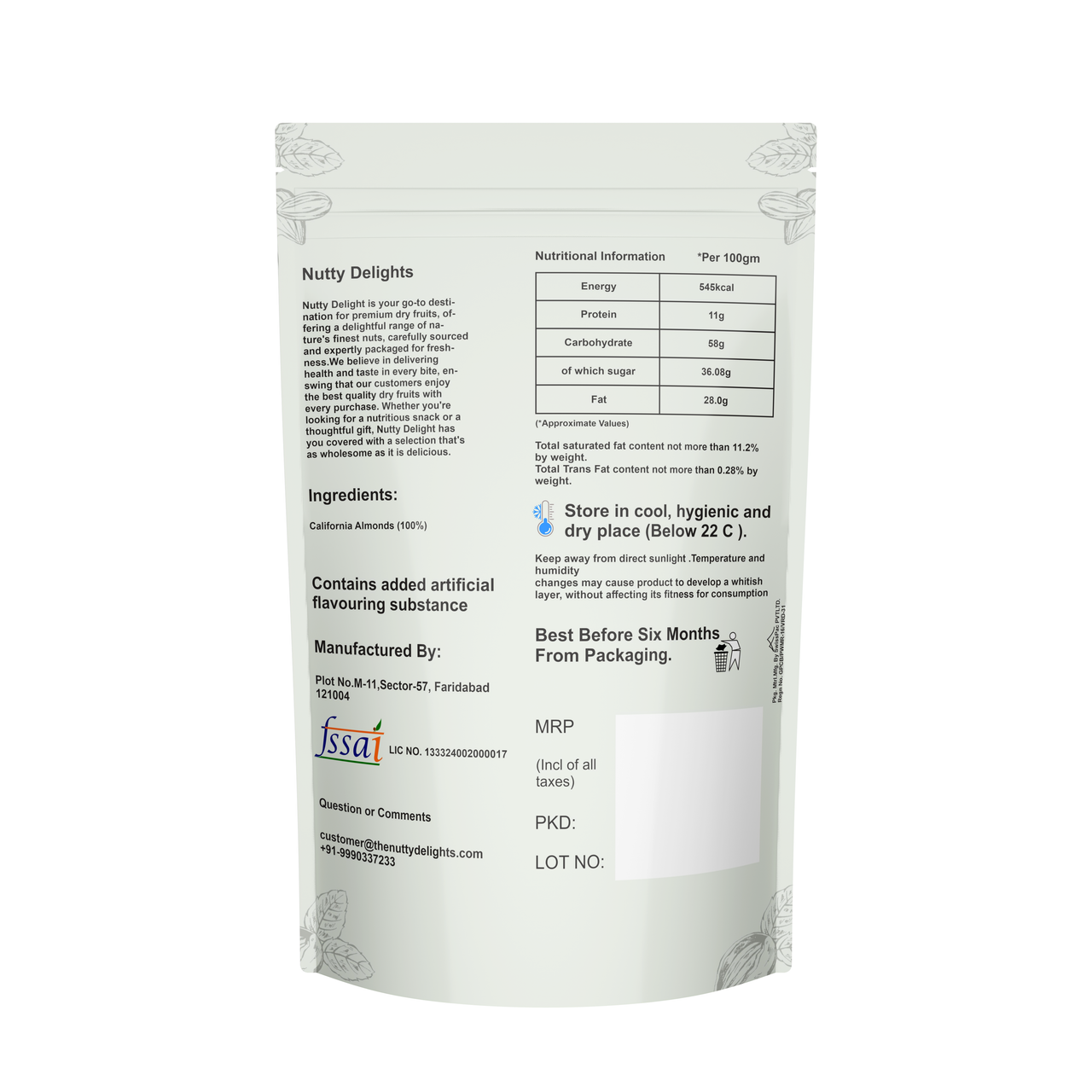 Pure California Almonds-200gm