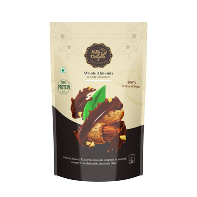 Whole Almonds in Milk Chocolate 100% natural Sugar