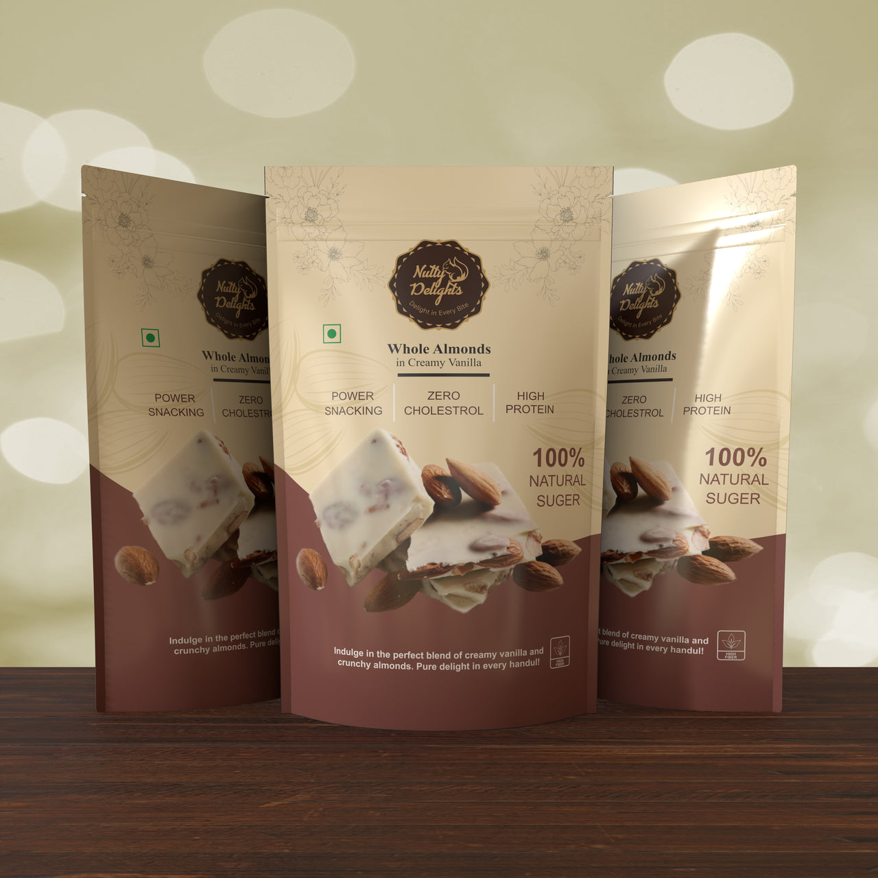 Whole Almonds in Creamy Vanilla 100% Natural Sugar